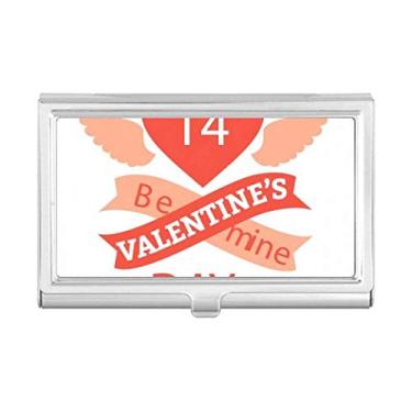 Imagem de Carteira de bolso com porta-cartões vermelha do Dia dos Namorados Be Mine