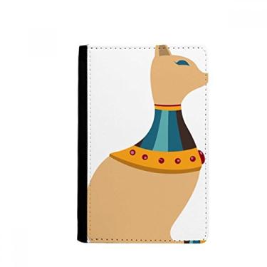 Imagem de Porta-passaporte com estampa de totem de gato do Egito, porta-cartões Notecase Burse