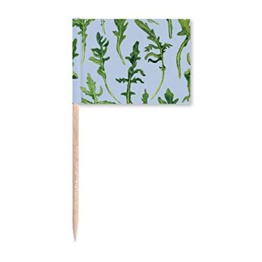 Imagem de Folhas de samambaia, desenho, planta, palito, bandeiras, marcador, decoração de festa