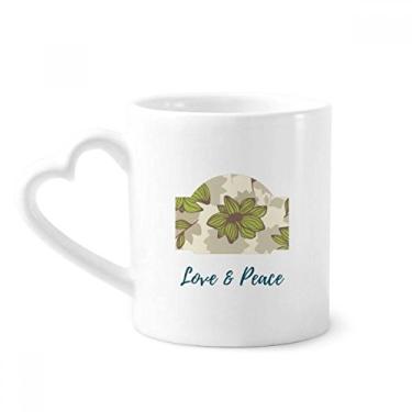 Imagem de Caneca de tinta de flor verde marrom caneca de cerâmica copo de vidro copo de coração