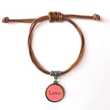 Imagem de DIYthinker Pulseira de couro com citação inspiradora Love Word para Dia dos Namorados