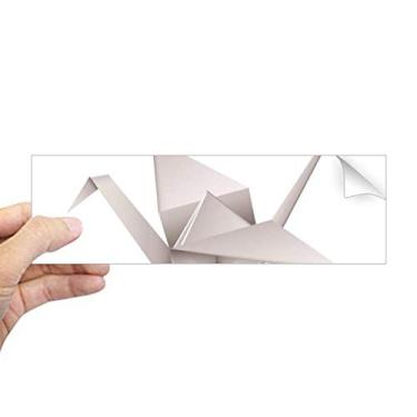 Imagem de DIYthinker Adesivo retangular com estampa de guindaste abstrato de origami geométrico para notebook, janela decalque
