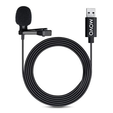 Imagem de Movo Microfone de computador omnidirecional com lapela M1 USB para laptop, PC e Mac, Podcast perfeito, jogos, streaming e microfone de mesa (cabo de 6 m)