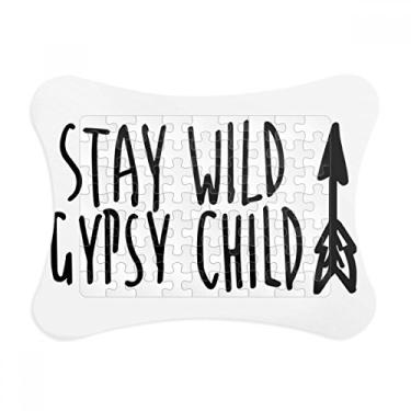 Imagem de Moldura de quebra-cabeça Keep Wild Gypsy Child para decoração de quadro