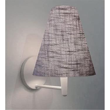 Imagem de Arandela Cone Retro Parede Cúpula Tecido, Vivare Iluminação, Arandela Parede2007 BRCZ, Branco, Média