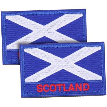 Imagem de LALAFINA 2 Unidades remendo escocês da alemanha ferro em bordado Patches de roupa escocesa Patches de vestuário escocês adesivos remendos de roupas pequenas