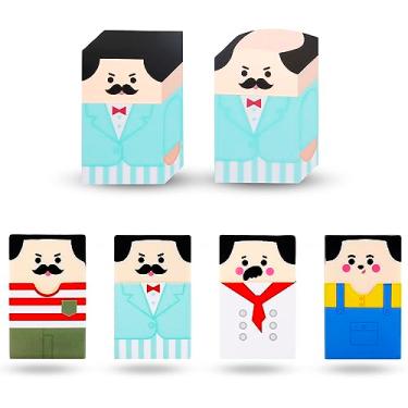 Imagem de 8 peças de borrachas fofas de salário; borrachas para tios carecas, massa, massa, animais de estimação, divertido, lápis de volta às aulas, presentes para escola, sala de aula, lembrancinhas de festa