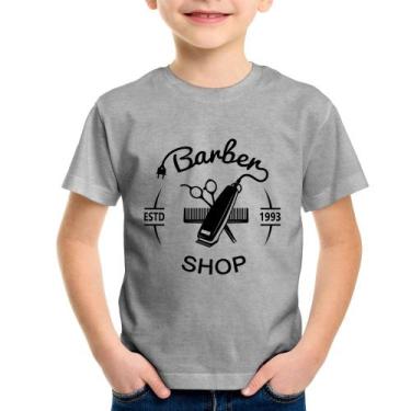 Imagem de Camiseta Infantil Barber Shop - Foca Na Moda