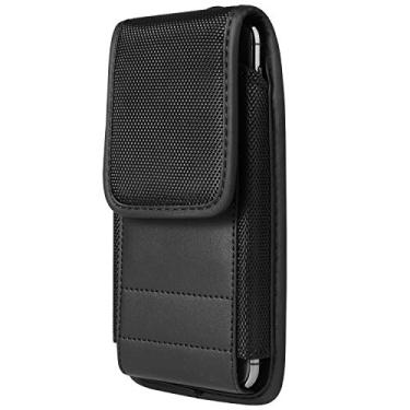 Imagem de BXQ Coldre para cinto de nylon 6,4 compatível com Samsung Galaxy S21 Ultra S21+ Note 20 A11 A31 A51 A71 F41 M11 M21 M31 OnePlus 8T 8 UW Nord 10 100 Nokia 1.4 5.4 3.4 Sony Xperia 1 II L4, Preto, médio