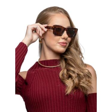 Imagem de Óculos Feminino De Sol Lara Proteção UVA E UVB Com Case Antiqueda (Camuflado)