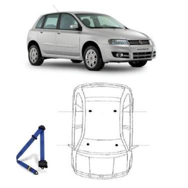 Imagem de Cinto de Segurança 3 pontos dianteiro Fiat Stilo - Dialp, Azul