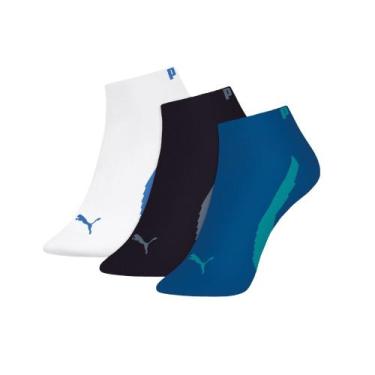 Imagem de 3 Pares De Meias Em Algodão Modelo Cano Curto Esportivas Sport Masculi