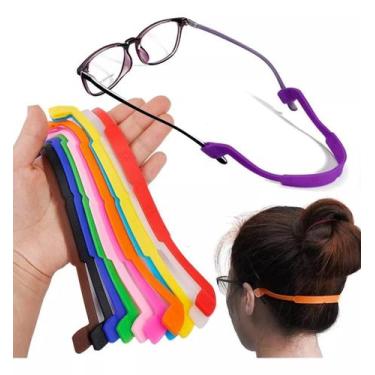 Imagem de Cordão Silicone Segura Óculos Infantil Amarelo 01 Unidade - Ghc Acessó
