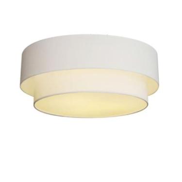 Imagem de Plafon Para Quarto Cilíndrico SQ-3065 Cúpula Cor Branco - Vivare