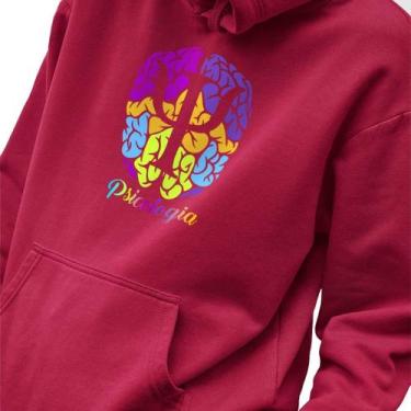 Imagem de Blusa Moletom Masculino Estampado Psicologia em Algodão Fio 30.1 Pente