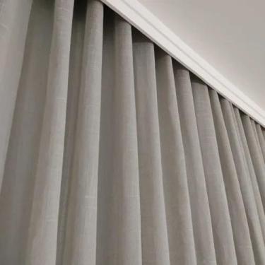 Imagem de Cortina Trilho Suíço Duplo Linho+blackout 6,00x2,70 Luxo - Salvatex Co