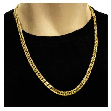 Imagem de Corrente Elos Duplos Masculina Banhada Ouro 18k Aço Inox 316l - ALRA S