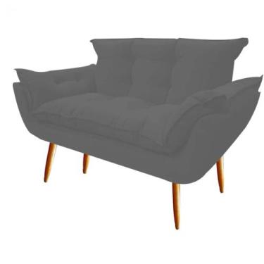 Imagem de Namoradeira  Decorativa  Opala Pés Palito em Madeira 2 Lugares Sala de