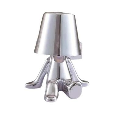 Imagem de Abajur de Mesa Dourado - Luminária de Cabeceira para Quarto, Sala e Re