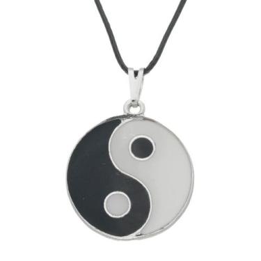 Imagem de Colar Yin Yang 22mm Ying Yang Equilibrio - Sunshine Cristais, Prateado
