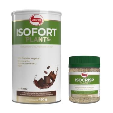 Imagem de Kit Isofort Plant 450g E Isocrisp Plant 60g Vegano Vitafor (450, Cacau)