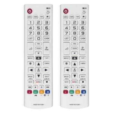 Imagem de Pacote com 2 controles remotos AKB74915361 para LG TV AKB74915368 AKB74915360 55UF6800 55UF6800-UA 22MT41DF 22MT41DW 24MT41DF 24MT41DW 28MT41DF F 28MT4 1DW 28MT41DF-PZ 24MT41DW-WZ