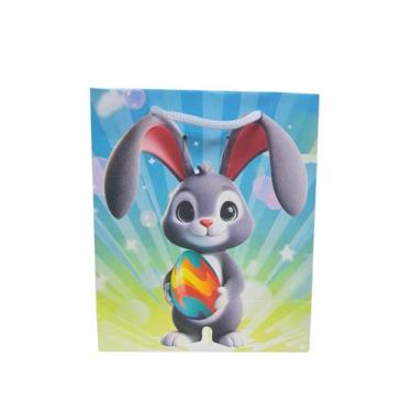 Imagem de 5 Sacolas Papel Cartão Pequena Páscoa 16x8x19cm Lembrancinha - Dantas,