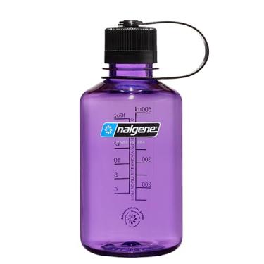 Imagem de Nalgene Garrafa de água Sustain Tritan livre de BPA feita com material derivado de 50% de resíduos de plástico (usando equilíbrio de massa certificado ISCC), 473 ml, boca estreita, roxa