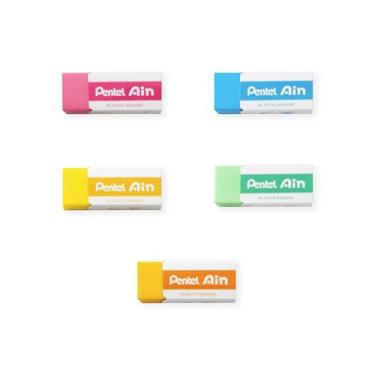 Imagem de Pentel Borrachas Coloridas Ain Kit com 2 Unidades Cores Sortidas SM/ZEAH06-02