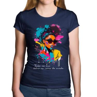 Imagem de Baby Look Algodão Tenho em mim todas as cores do mundo - Foca na Moda,