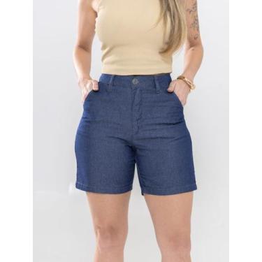 Imagem de Shorts bermuda jeans molinho meia coxa sem lycra com bolsos super na m