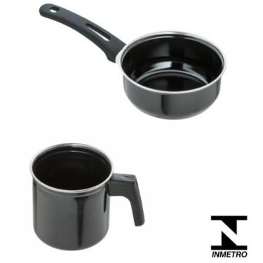 Imagem de Kit Baby Esmaltado Preto Indução, Cooktop, Elétrico, a gás - JJB Utili