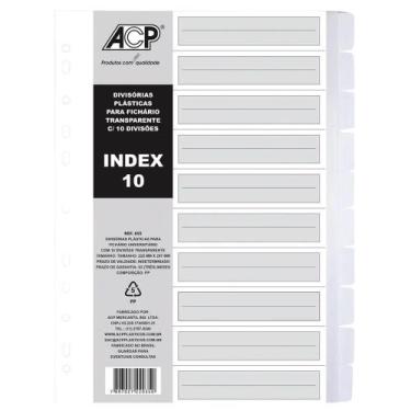 Imagem de Divisória Plástica A4 Acp 10 Projeções Transparente