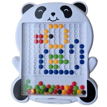 Imagem de Prancheta de Desenho Magnética Infantil – Brinquedo Educativo com Lousa Colorida Montessori (Panda Branco)