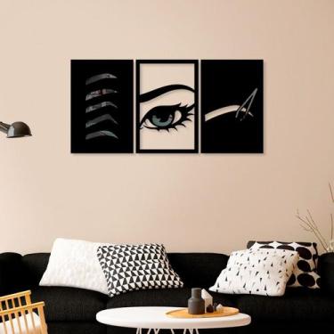 Imagem de Quadros Designer de Sobrancelhas Chumbo - Inove Papéis de Parede