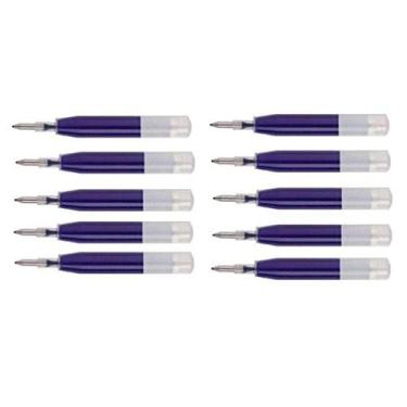 Imagem de 10 cartuchos de refil de tinta de gel de íon azul de qualidade cruzada para caneta de bomba de íon, penatia, vício, canetas de rodagem e matriz (pacote com 10).