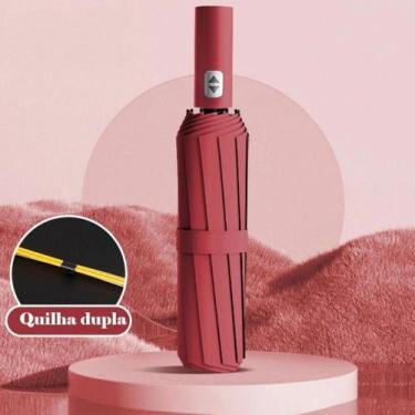 Imagem de Guarda Chuva Automático Abre E Fecha Reforçado Contra Vento Proteção S