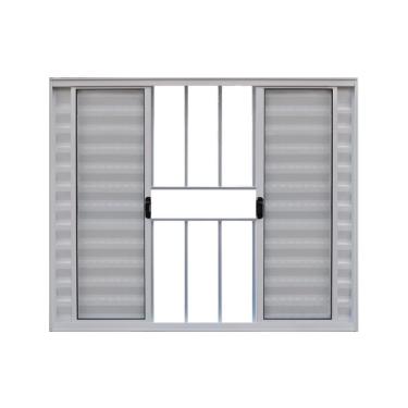 Imagem de Veneziana 6 Folhas De Correr C/grade 1.00 X 2.00 Alumínio Branco Linha Modular - Hale