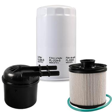 Imagem de AULDAY Filtro De Combustível Fd4615 Fd-4615 + Óleo Reposição Fl2124S Para Motores Diesel F250 F350 F450 F550 Super Duty 2011-2016 F650 F750 6.7L Powerstroke V8, Substitui Bc3Z-9N184-B Bc3Z-6731-B