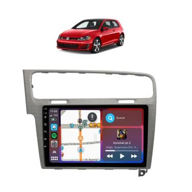 Imagem de Kit Multimídia Golf 2014 / 2020 Mold Aço Escovado 9 Pol Android Carplay Gps 2/32GB - 915BR ROADSTAR