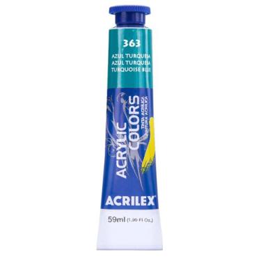 Imagem de Tinta acrylic colors acrilex 59ml escolha a cor, 363 - AZUL TURQUESA