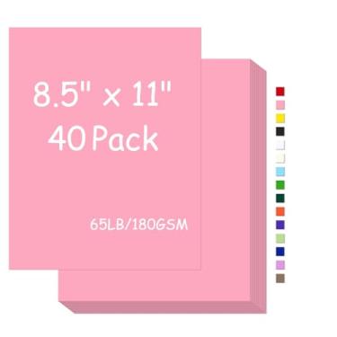 Imagem de Cartolina 8,5 x 11, papel cartolina 29,5 kg/180 gsm, cartão de índice para impressora, papel de cartão de capa para impressora, desenho, etiquetas de presente, convites, confecção de cartões de Natal