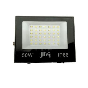 Imagem de Refletor LED JNG 50W Luz Branca 6500K IP66 Bivolt para Áreas Externas,