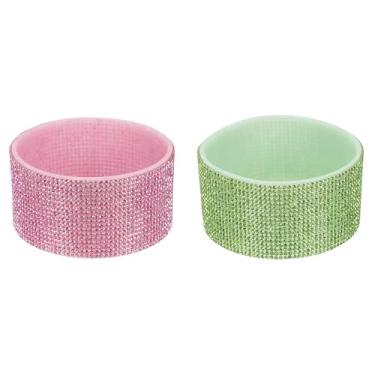Imagem de PATIKIL Bota de silicone com glitter, 2 peças de bota protetora de garrafa de água de diamante, acessórios de manga antiderrapante para copo Stanley Tumbler de 567 a 1,134 g com fundo de 7 cm, rosa