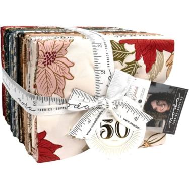 Imagem de Stephanie Sliwinski Old World Yuletide 35 quartos gordos 1 painel Moda Fabrics 45620AB