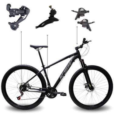 Imagem de Bicicleta Aro 29 KSW XLT 21 Marchas Quadro Alumínio Cabeamento Interno Freio Hidráulico MTB (Preto prata, 21)