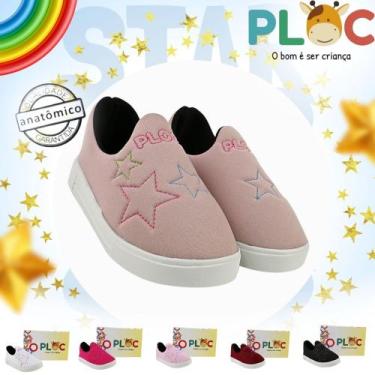 Imagem de Tênis infantil Ploc Estrelinha Casual Menina Anatômico, Nude, 31