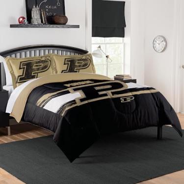 Imagem de Conjunto de edredom Purdue Boilermakers – Roupa de cama Purdue para dormitórios, quartos de hóspedes, trailers, portas traseiras e boilermakers, decoração de dia de jogo, casal/queen