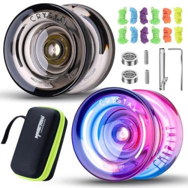 Imagem de Pacote com 2 unidades Yoyo MAGICYOYO K2 Crystal com estojo para crianç
