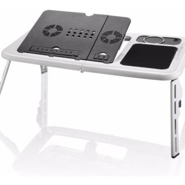 Imagem de Mesa para Notebook Portátil com 2 Coolers USB, Suporte Ajustável, Porta Copo e Mouse